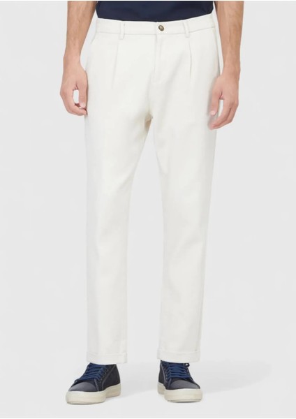 Bej Düz Dokuma Jogging Fit Casual Pamuk Karışımlı Pantolon fiyatları