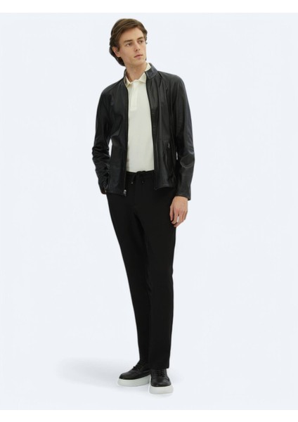 Gri Regular Fit Dik Yaka Smart Casual Çift Taraflı Deri Mont modelleri