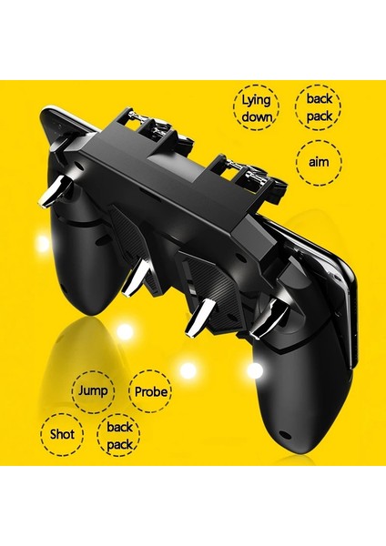 4 Tetikli Mobil Oyun Kolu – 90° Dönebilen Gövde, Ergonomik Kavrama, Dayanıklı Fiber Malzeme, Android Uyumlu Pubg & Cod & Free Fire Oyun Kontrolcüsü | AK66 fırsatları
