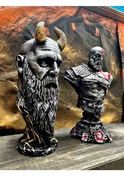God Of War 18CM Kratos ve Mimir Biblo Set