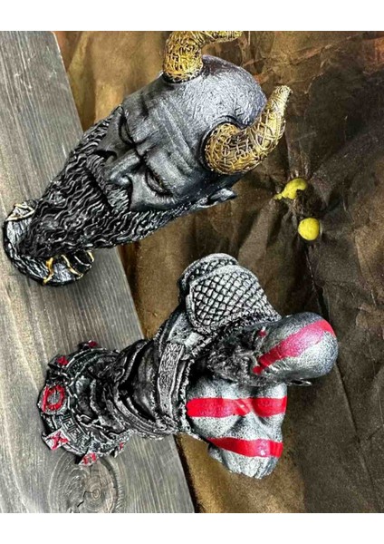 God Of War 18CM Kratos ve Mimir Biblo Set fırsatları