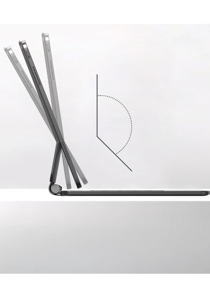 KB10P iPad Pro 13 (2024) Kablosuz Klavyeli Tablet Kılıfı - Siyah indirimleri