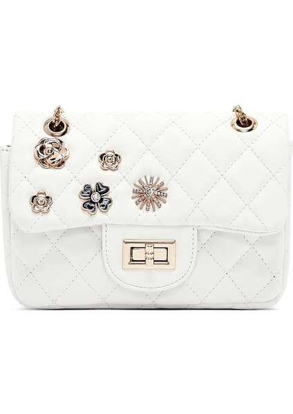 Kadın Beyaz Uzun Askılı Kapitone Omuz Çantası 25ABD2611KP modelleri