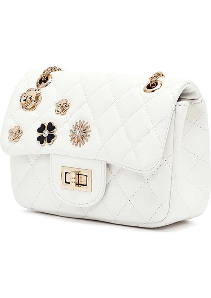 Kadın Beyaz Uzun Askılı Kapitone Omuz Çantası 25ABD2611KP indirimleri