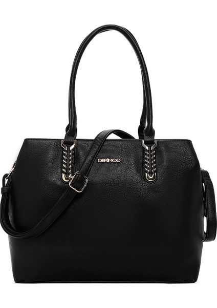 Kadın Siyah Uzun Askılı Omuz Çantası 25WBD283718