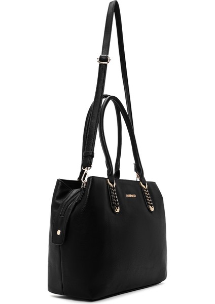 Kadın Siyah Uzun Askılı Omuz Çantası 25WBD283718