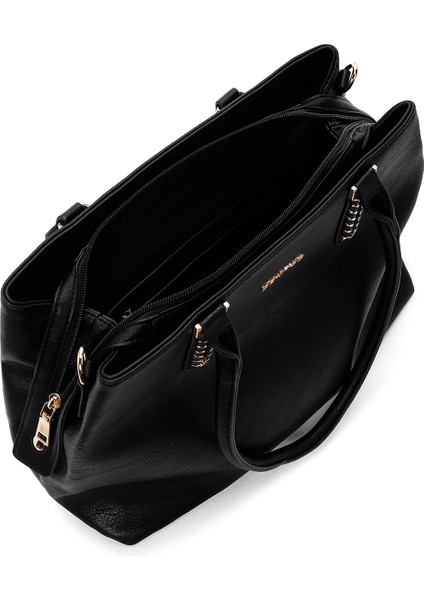 Kadın Siyah Uzun Askılı Omuz Çantası 25WBD283718