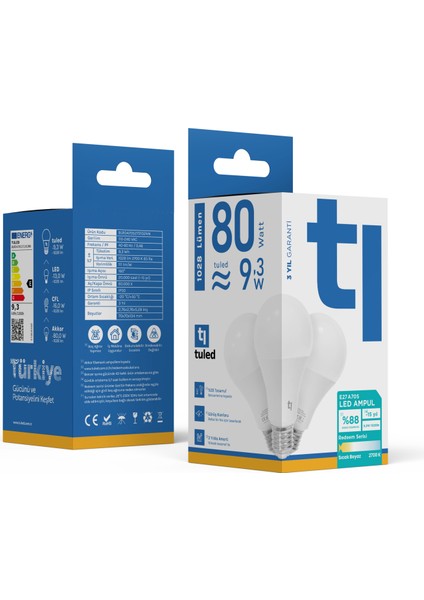 Redeem A70S E27 LED Ampul, Titreşimsiz, Göz Konforu, Tekli, 1028 Lümen, Sıcak Beyaz, 2700 Kelvin fiyatları