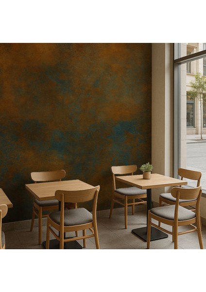 Sanatsal Patina Duvar Kağıdı Amber Indigo | Kendinden Yapışkanlı & Dokulu Kağıt modelleri