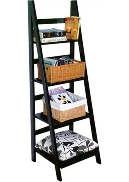 Çok Amaçlı Ahşap Merdiven Tasarımlı Yan Sehpa, Çiçeklik ve Kitaplık – Dayanıklı Beyaz Renk, Salon ve Ofis Kullanımına Uygun indirimleri