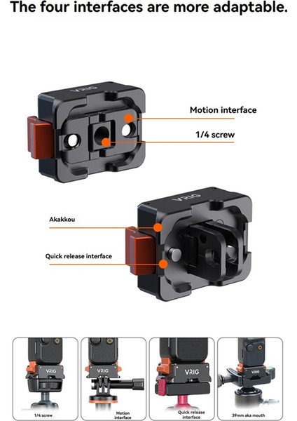 Vrıg Çok Fonksiyonlu Hızlı Bırakma Osmo Cep 3 Kamera Aksesuarları Için 1/4inch Arca/gopro/ac Montajlı Manyetik Şarj Taban (Yurt Dışından) modelleri