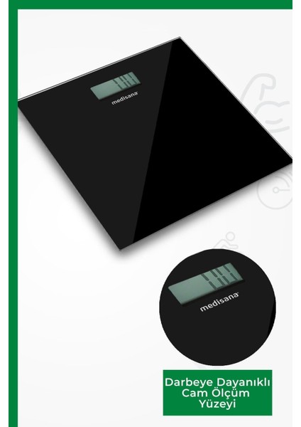 Dijital Cam Baskül – Şık ve Dayanıklı Tasarım, Kolay Okunan LCD Ekran, Hassas Ölçüm Özelliği