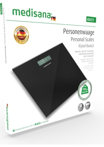 Dijital Cam Baskül – Şık ve Dayanıklı Tasarım, Kolay Okunan LCD Ekran, Hassas Ölçüm Özelliği