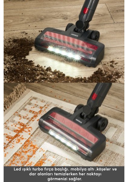 Vantuz Power Up Dikey Süpürge – Powermax Motor, Airmax Cyclone, HEPA Filtre, Park & Go, 0,6 L Toz Haznesi ile Güçlü Temizlik