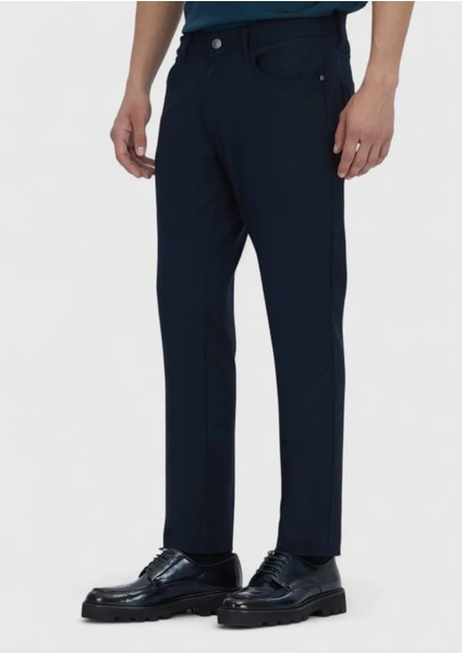 Lacivert Düz Dokuma Slim Fit Casual Pantolon modelleri