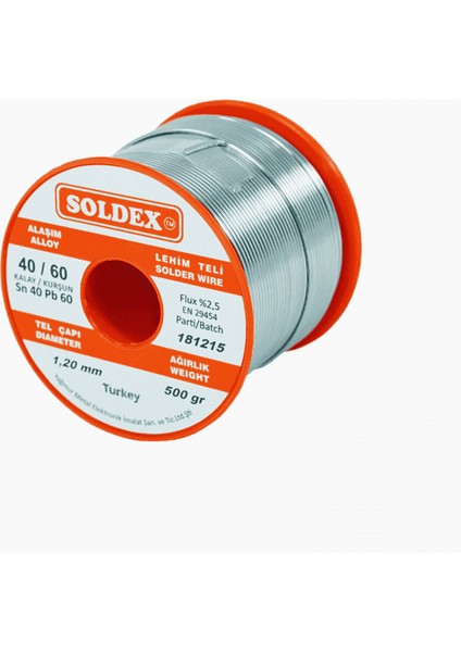 Kurşunlu Lehim Teli 1.2mm 500GR SN40 - PB60