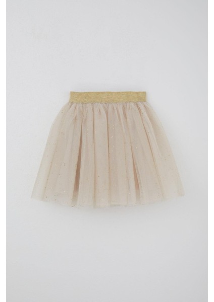 Kız Çocuk Tütü Etek Sim Detaylı 5-10 Yaş, Bej fiyatları