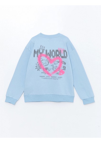 Lcw Kids Mavi Bisiklet Yaka Kız Çocuk Kalın Sweatshirt fiyatları