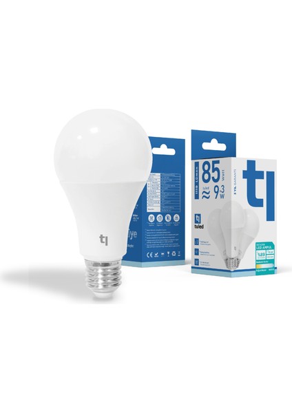 Redeem A70S E27 LED Ampul, Titreşimsiz, Göz Konforu, Tekli, 1119 Lümen, Soğuk Beyaz, 6500 Kelvin
