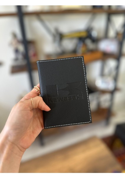 Kawasaki Motors Deri Dikişli Oto Ruhsat Kılıfı Ruhsat Kabı Araç Ruhsat Koruyucu modelleri