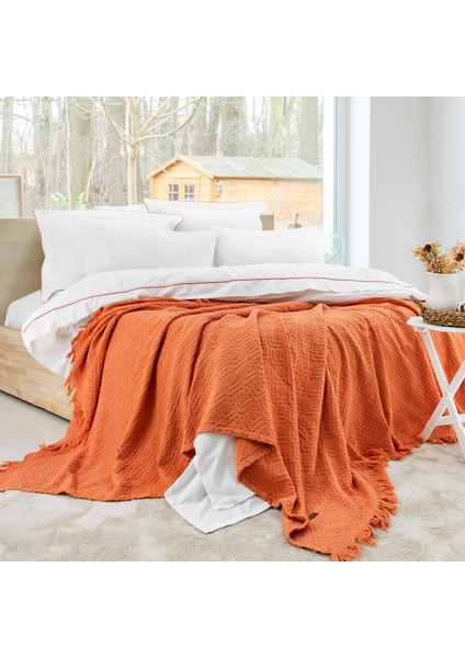 Home Kylie Yatak Örtüsü Nevresim Seti 7 Parça-Kiremit modelleri