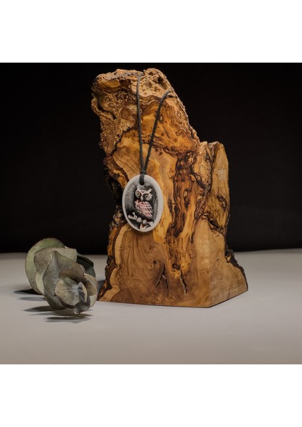 Baykuş Figürlü Seramik Kolye – Stres ve Denge Kolyesi modelleri