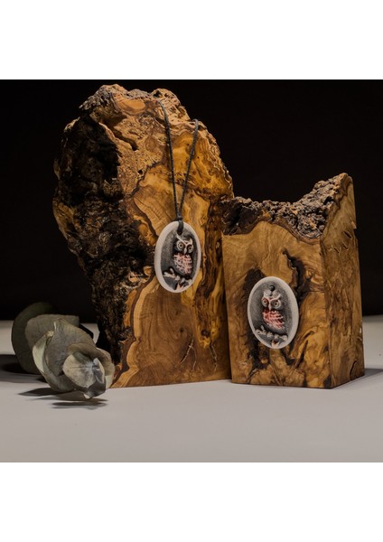 Baykuş Figürlü Seramik Kolye – Stres ve Denge Kolyesi fırsatları