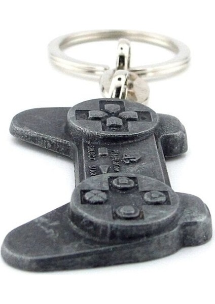 Game Pad Oyun Kolu Konsol Pc Dualshock Şeklinde Antrasit Metal Anahtarlık KC177 fırsatları