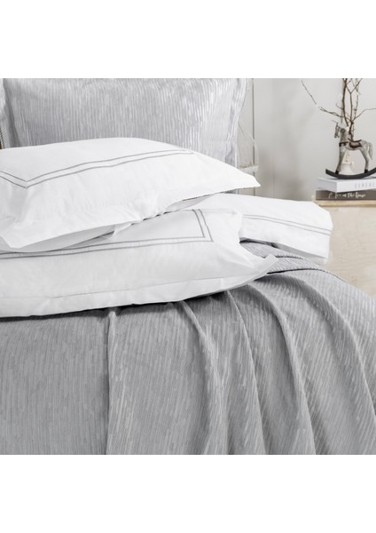 Home Pavia Şönil Yatak Örtüsü Nevresim Seti 7 Parça-Gri fırsatları