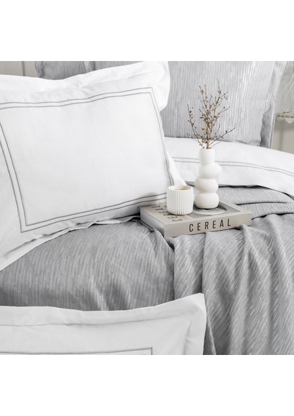 Home Pavia Şönil Yatak Örtüsü Nevresim Seti 7 Parça-Gri indirimleri