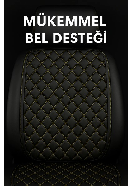 Fiat Murat 124 1971-1977 Uyumlu Kumaş Oto Koltuk Minderi Ergonomik Kapitone 2'li Siyah Yeşil fırsatları