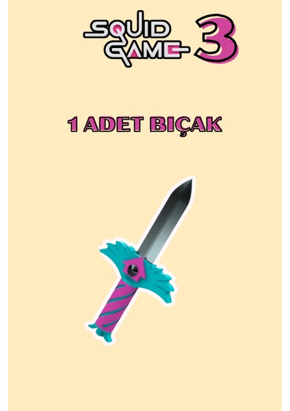 Squid Game 3 Special Set - 30CM Bıçak FIGÜR+3ANAHTARLI Kilit Seti+ Kutu + Charm fiyatları