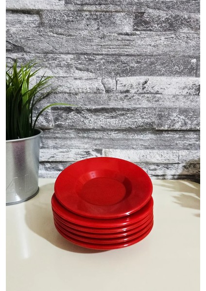 Melamin Kahveci Tipi Çay Tabağı 6 Adet