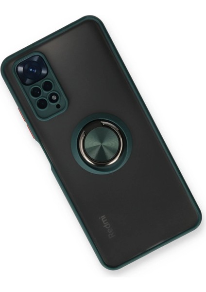 Xiaomi Redmi Note 11 Kılıf Montreal Yüzüklü Silikon Kapak - Yeşil Mrayd fiyatları