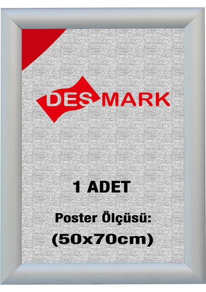 25 mm B2(50X70) Gönye Köşe Alüminyum Aç-Kapa Çerçeve – Poster & Afiş Çerçevesi (Gümüş Eloksallı)