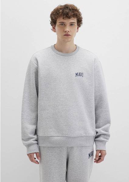 Mavi Logo Baskılı Gri Sweatshirt 0611716-80018 modelleri