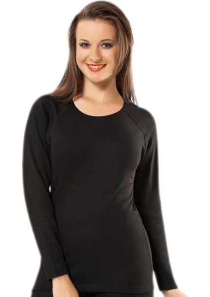 Kadın Siyah Termal Içlik Alt Üst Set