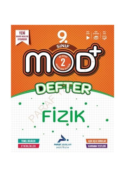 9.sınıf Mod Serisi Konu Anlatımlı Fizik Defter -Yeni Müfrdat Yeni Baskı-