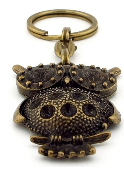 Baykuş Gece Hayvanı Orman Antik Sarı Eskitme Metal Anahtarlık KC265 fırsatları