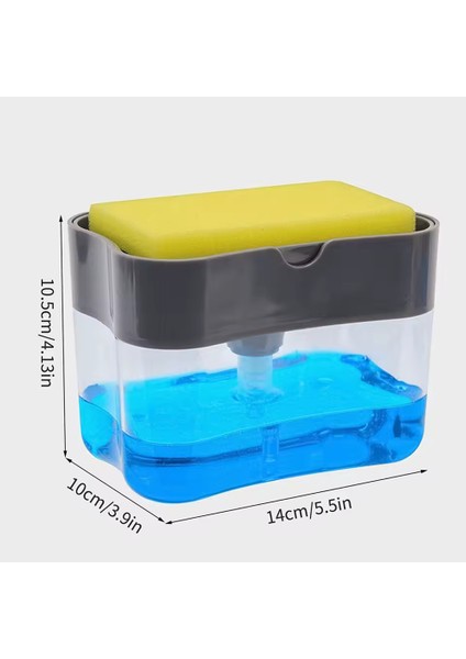 Ikisi Bir Arada Bulaşık Yıkama Süngeri Hazneli Basmalı Pratik Bulaşık Sabunu Pompası ve Sünger fiyatları