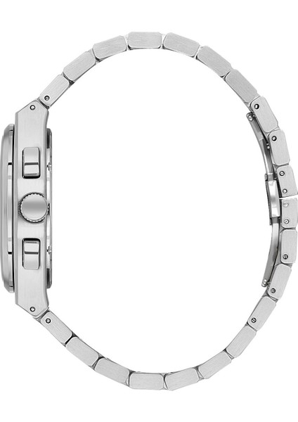 DKE.1.13981.8 Nefti Yeşil Gümüş Mikro Kare Desenli Takvimli Fosforlu Çelik Kordonlu Erkek Kol Saati fiyatları