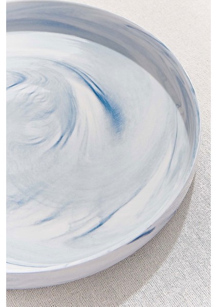 Marble Porselen Yemek Tabağı Mavi fırsatları