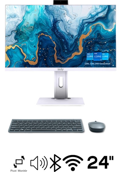 H512 İ5-14400 16GB 512GB M.2 Nvme SSD 24" Fhd Pivot All In One Bilgisayar