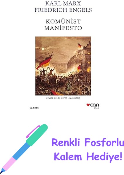 Komünist Manifesto + Renkli Fosforlu Kalem