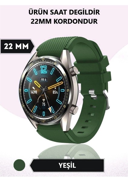 Huawei Watch Ultimate Uyumlu Çizgi Desenli Silikon Kordon Kayış (22MM)