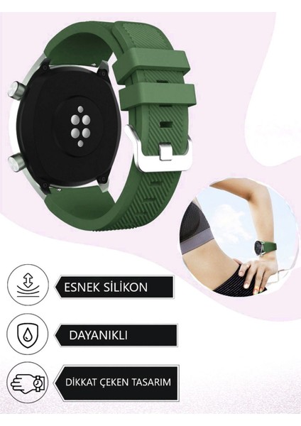 Huawei Watch Ultimate Uyumlu Çizgi Desenli Silikon Kordon Kayış (22MM) fiyatları