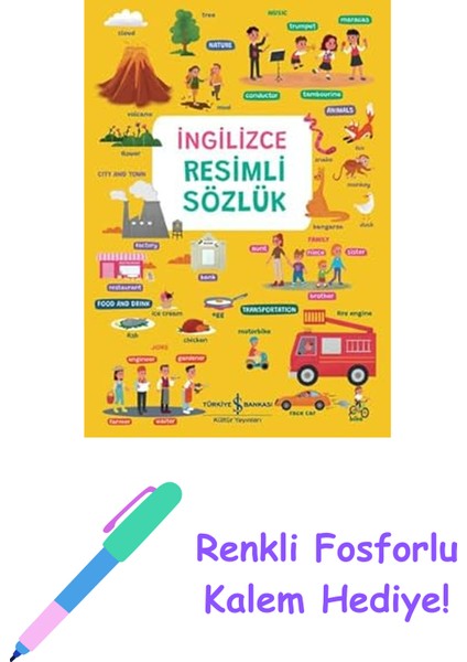 Ingilizce Resimli Sözlük + Renkli Fosforlu Kalem