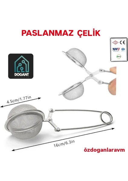 Metal Top Bitki Çay Süzgeçi (Paslanmaz) 1 Adet
