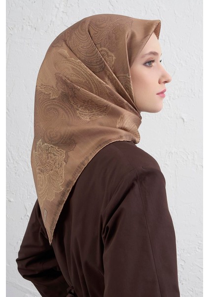 Klasik Desenli Saf Ipek Twill Eşarp 9428D 38 modelleri