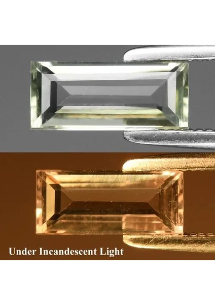 0.75CT 8.3x3.5mm Vs Baguette Natural Color Change Diaspore - Turkey Gemstone